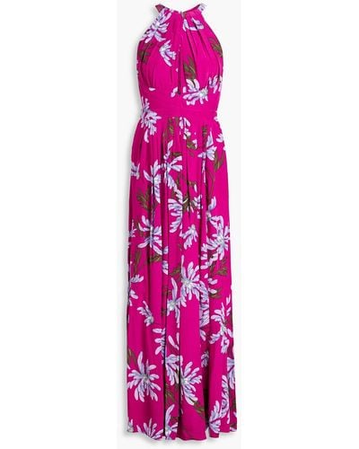 Diane von Furstenberg Ziva Floral-print Crepe De Chine Maxi Dress - Pink