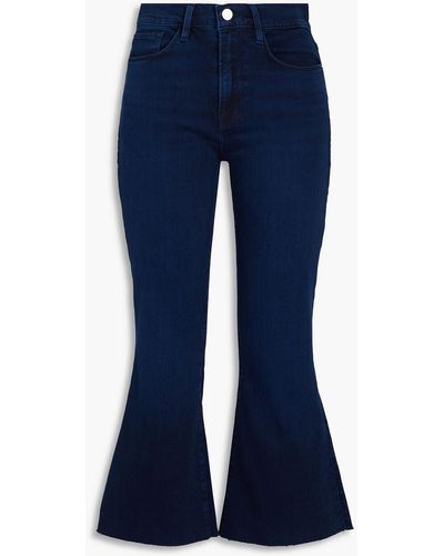 FRAME Le crop flare hoch sitzende kick-flare-jeans - Blau