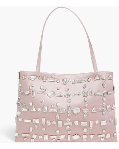16Arlington Suki Crystal-embellished Satin Shoulder Bag - Pink