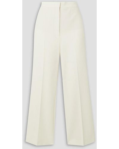 Stella McCartney Cropped Twill Wide-leg Trousers - White