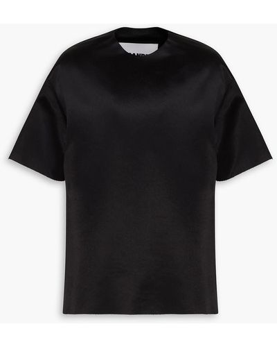 Jil Sander Duchesse-satin T-shirt - Black