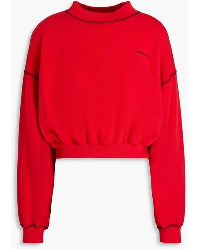 RED Valentino French Cotton-blend Terry Sweatshirt - Red