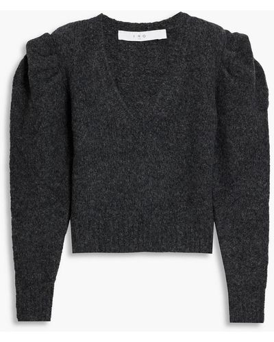 IRO Over Gathered Wool-blend Sweater - Black