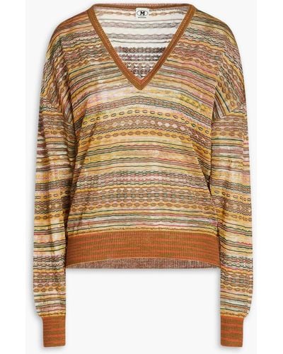 M Missoni Crochet-knit Sweater - Natural