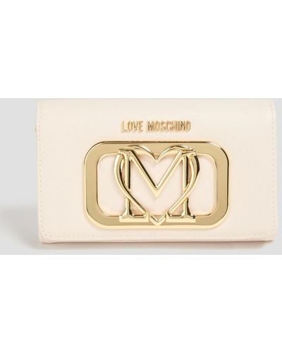 Love Moschino Gold Rush Embellished Faux Leather Wallet - Natural