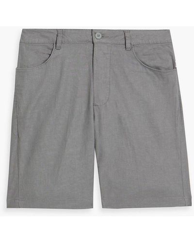 Onia Linen-blend Shorts - Grey