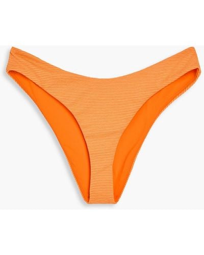 Mara Hoffman Cece Ribbed Low-rise Bikini Briefs - Orange