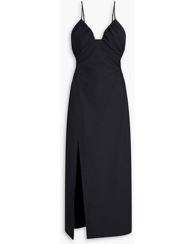 Cinq À Sept Adria Cutout Stretch-crepe Midi Dress - Black