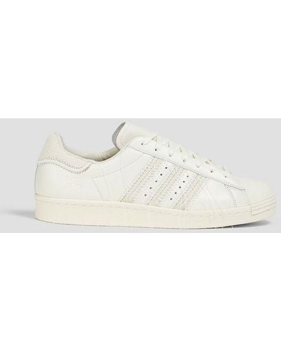 adidas Originals Superstar Embroidered Leather Trainers - White