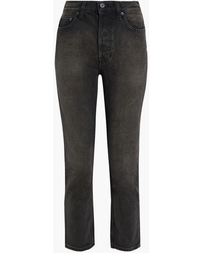 Yeezy Cropped High-rise Skinny Jeans - Black