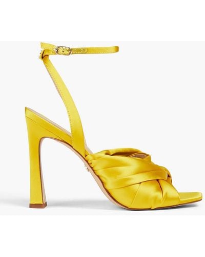 Sam Edelman Lavender Twisted Satin Sandals - Yellow
