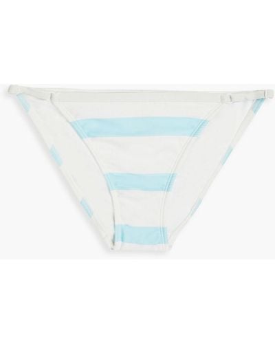 Solid & Striped Striped Low-rise Bikini Briefs - Blue