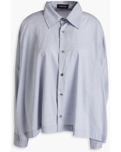 Eskandar Slub Cotton Shirt - Blue