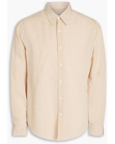 Sandro Striped Lyocell-blend Shirt - Natural