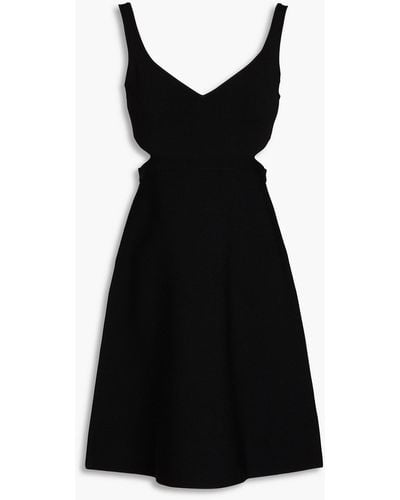 Theory Cutout Stretch-knit Mini Dress - Black