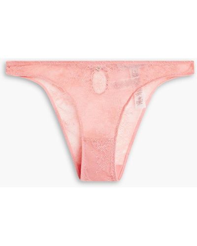 Stella McCartney Stretch-tulle Mid-rise Briefs - Pink