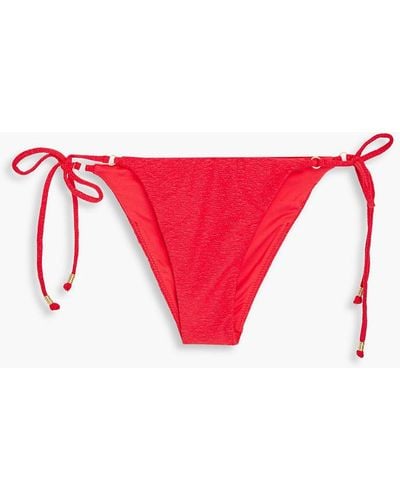 Seafolly Twilight Metallic Low-rise Bikini Briefs - Red