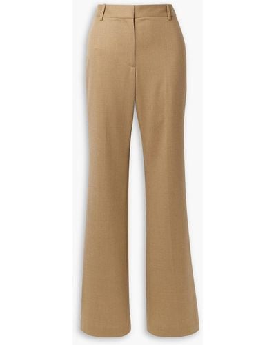 Nili Lotan Corette Wool-blend Twill Straight-leg Pants - Natural