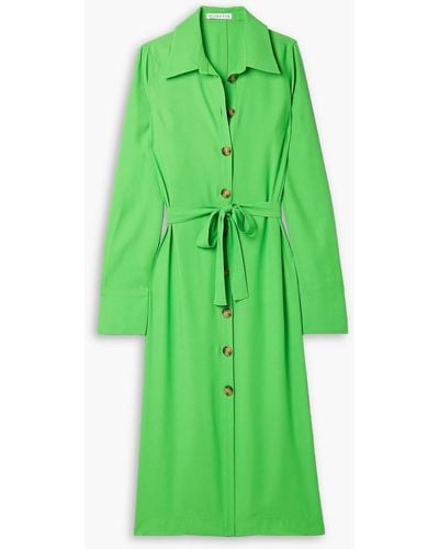 Rejina Pyo Estelle Crepe Midi Shirt Dress - Green
