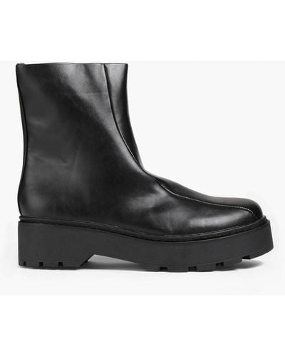 Sam Edelman Safia Faux Leather Ankle Boots - Black