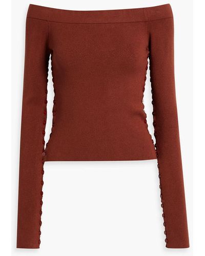 Altuzarra Off-the-shoulder Stretch-knit Top - Red