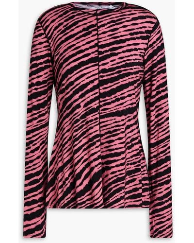 Proenza Schouler Zebra-print Stretch-jersey Top - Red