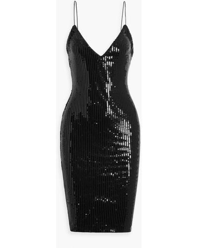 retroféte Amber Sequined Cotton-blend Dress - Black