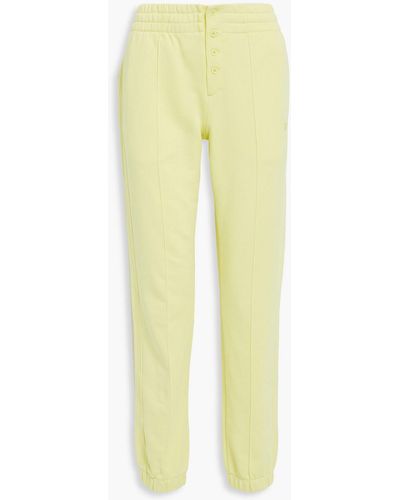 Helmut Lang French Cotton-terry Track Pants - Yellow