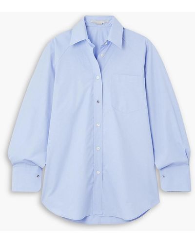 Stella McCartney Oversized Cotton-poplin Shirt - Blue