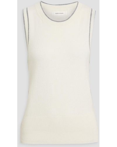 Chinti & Parker Merino Wool And Cashmere-blend Tank - Natural