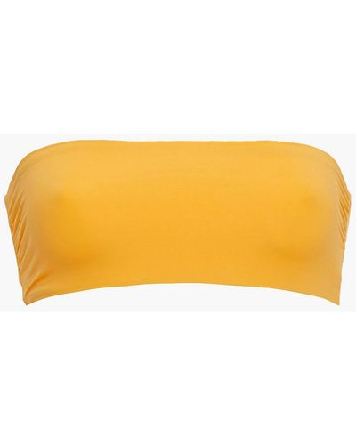 Seafolly Gathered Bandeau Bikini Top - Yellow