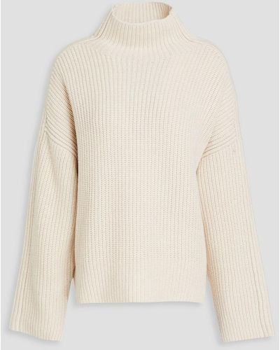 Rag & Bone Connie Ribbed Wool Turtleneck Sweater - White