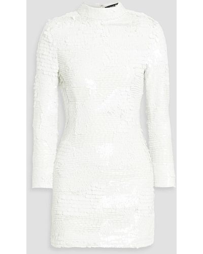 retroféte April Sequined Tulle Mini Dress - White