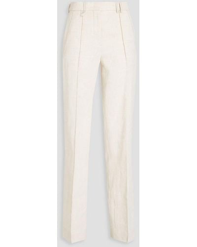 Jacquemus Le Pantalon Camargue Slub Wool-blend Straight-leg Pants - White