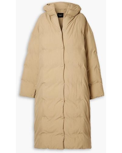 A.W.A.K.E. MODE Oversized Quilted Shell Hooded Coat - Natural