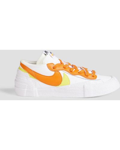 Nike Sacai Blazer Low Leather Sneakers - Orange