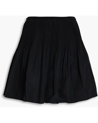RED Valentino Gathered Taffeta Mini Skirt - Black