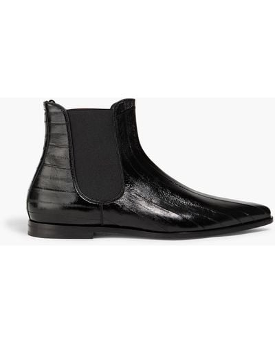 Dolce & Gabbana Eel Chelsea Boots - Black