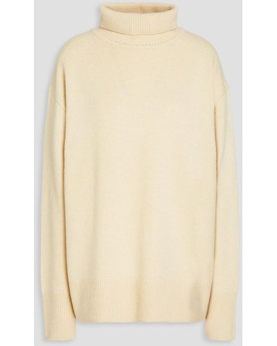 JOSEPH Merino Wool Turtleneck Sweater - Natural