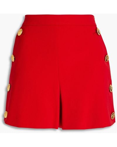 Boutique Moschino Shorts aus cady mit zierknöpfen - Rot