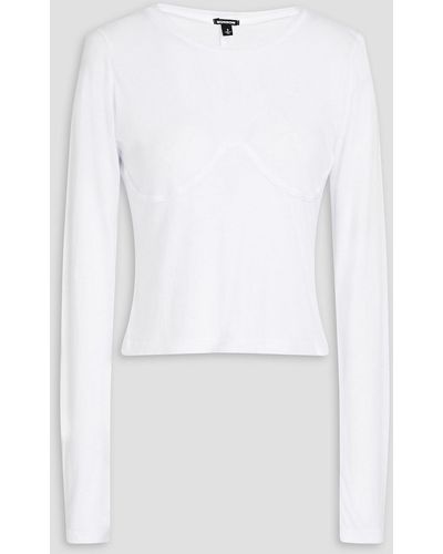 Monrow Cotton And Modal-blend Jersey Top - White
