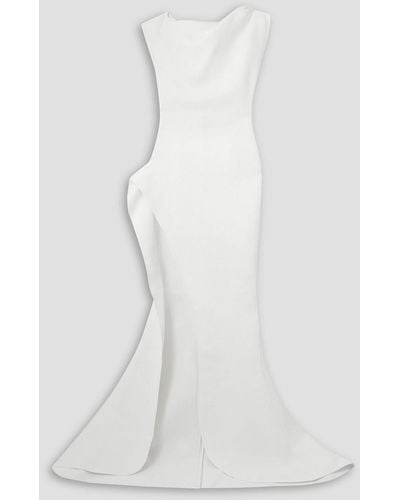 Maticevski Victoire robe aus crêpe mit raffungen - Weiß