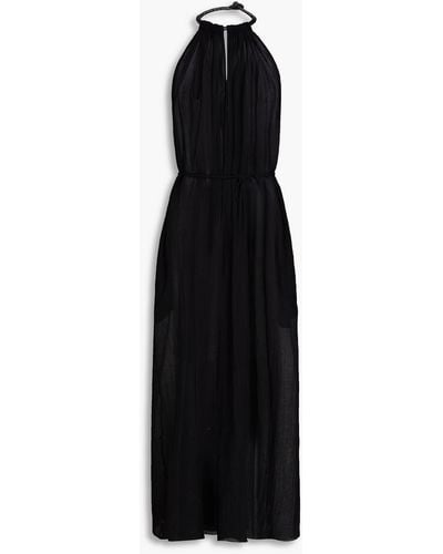 Three Graces London Rhian Cotton Midi Dress - Black