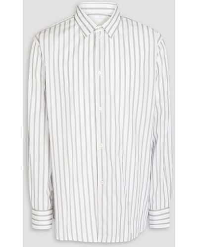 Studio Nicholson Santos Striped Cotton-poplin Shirt - White