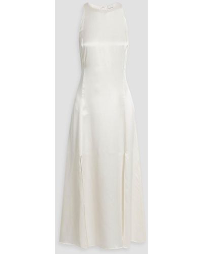 Loulou Studio Mina Silk-satin Midi Dress - White