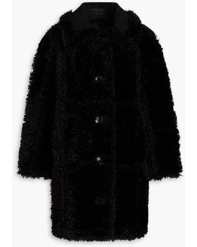 Stand Studio Samira Quilted Faux Shearling Coat - Black