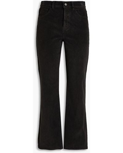 Nili Lotan Cotton-blend Corduroy Bootcut Trousers - Black