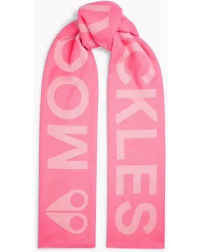 Moose Knuckles Wool And Cashmere-blend Jacquard Scarf - Pink