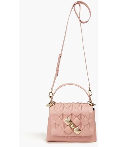 Serapian 1928 Embellished Woven Leather Tote - Pink