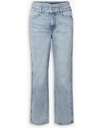 Veronica Beard Blake Cropped High-rise Straight-leg Jeans - Blue